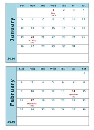 Customize Word Calendar